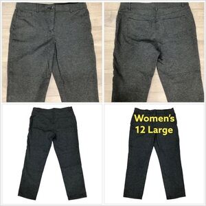Women's Style & Co 12 Large Jeans Jeggins Ponte Pants Black Crop Ankle Stretch